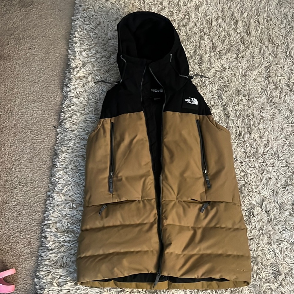 North face hooded insulated vest
